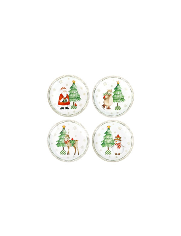Piattino racconti- pane e pastry-set 4 pezzi-diam.15 cm-porcellana-brandani