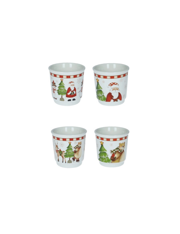 Bicchierino racconti-set 4 pezzi-new bone china-6x6 cm-brandani