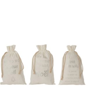 Sacco Natale Bianco-30x50 Cm- J-line