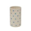 Porta Utensili In Ceramica-pois Azzurro-18x11 Cm-isabelle Rose Home