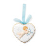 Targhetta Cuore Angelo-azzurro-h.6,5 Cm-cupido