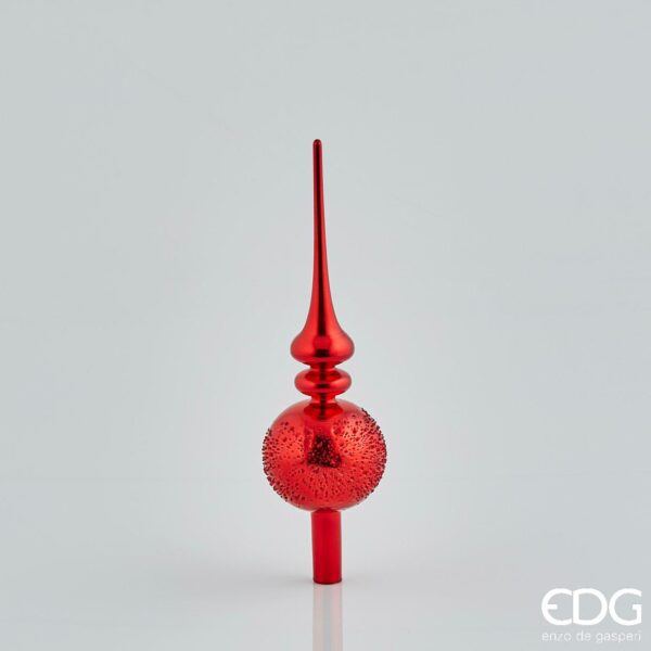 Puntale in vetro-rosso-h.31 cm-edg