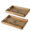 Set 2 vassoi farmer legno-l.40/45 cm-boltze