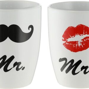 Set 2 mug- mr & mrs-12x9 cm ceramica-boltze