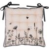 Cuscino sedia fiori neri-40x40x4 cm-cotone-clayre & eef