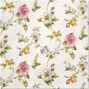 Tovaglioli carta-20 pz-33x33 cm-tender roses-boltze