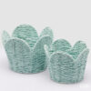 Cesto fiore set 2 pezzi-azzurro-edg