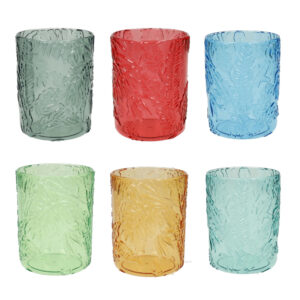 Bicchiere tropical-6 pz colori assortiti-acrilico-brandani