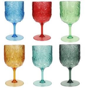 Calice tropical-6 pz colori assortiti-acrilico-brandani