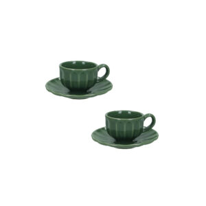 Tazzina caffe'calipso-set 2 pz-verde menta-brandani