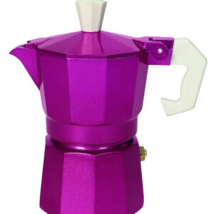 Caffettiera-glitter fucsia-1 tazza-alluminio-brandani