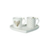 Tete a tete -tazzine con vassoietto-new bone china-brandani