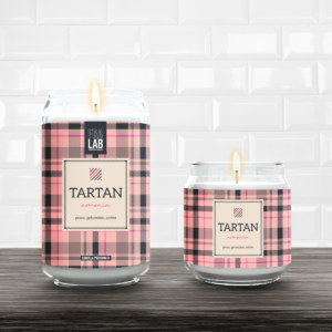 Candela profumata-armonia tartan-piccola 190 gr-fralab