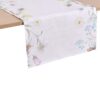 Runner con fiori sui lati lunghi-lino-100x40 cm-new diffusion