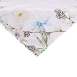Tovaglia in lino-cornice fiori-100x100 cm-new diffusion