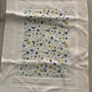 Tappetino spugna-fascia lino centrale-anemone-50x70 cm-new diffusion