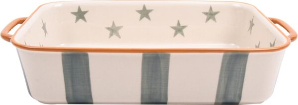Pirofila da forno rettangolare-stars verde-30x18,4x6,3 cm-isabelle rose home