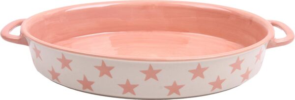Pirofila da forno ovale-stars rosa-36x23,3x5,7 cm-isabelle rose home