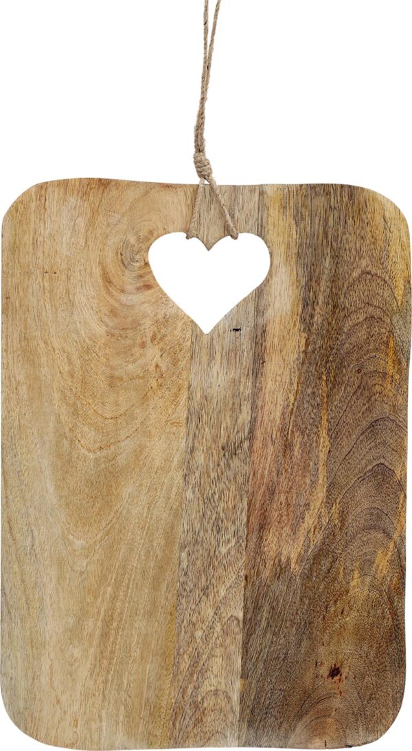 Tagliere con cuore-mango-31x2x43 cm-boltze