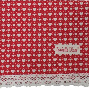 Canovaccio con cuori love-rosso-50x70 cm-isabelle rose home