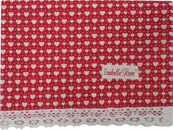 Canovaccio con cuori love-rosso-50x70 cm-isabelle rose home