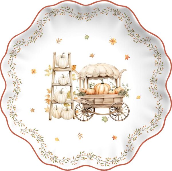 Piatto vintage autumn-diam.16 cm-porcella-isabelle rose home