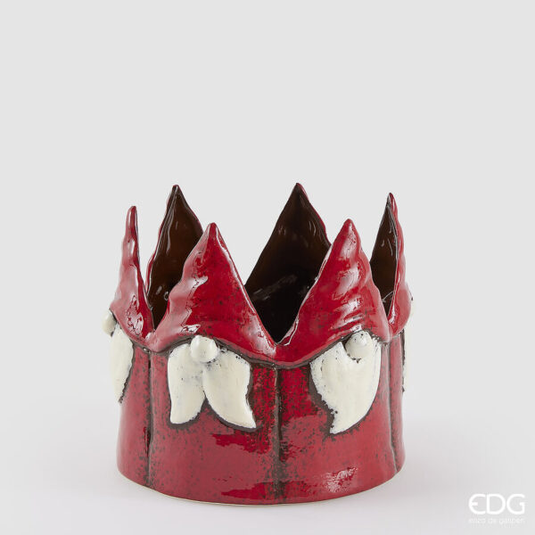 Vaso cachepot gnomo-h.18xdiam.20,5 cm-ceramica-edg