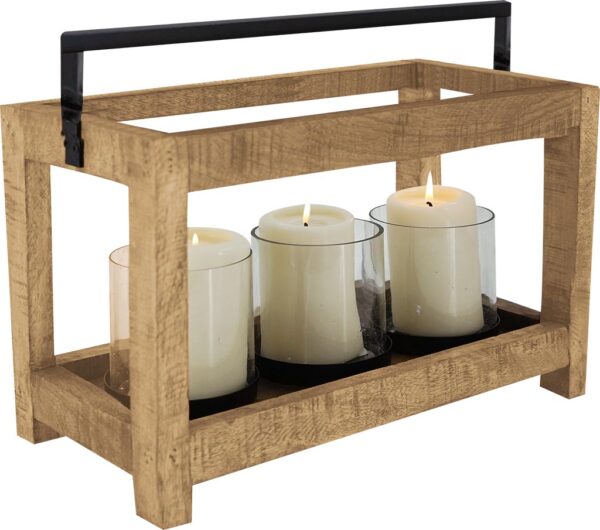 Lanterna con tre inserti-40x20x25 cm-boltze