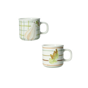 Tazza caffe' zucca e quercia-set 2 pezzi-8,5x8 cm-brandani
