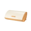 Portapane avorio-bamboo e metallo-30,5x14x16 cm-brandani