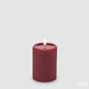 Candela led-red-h.10x7,5 cm-con telecomando-edg