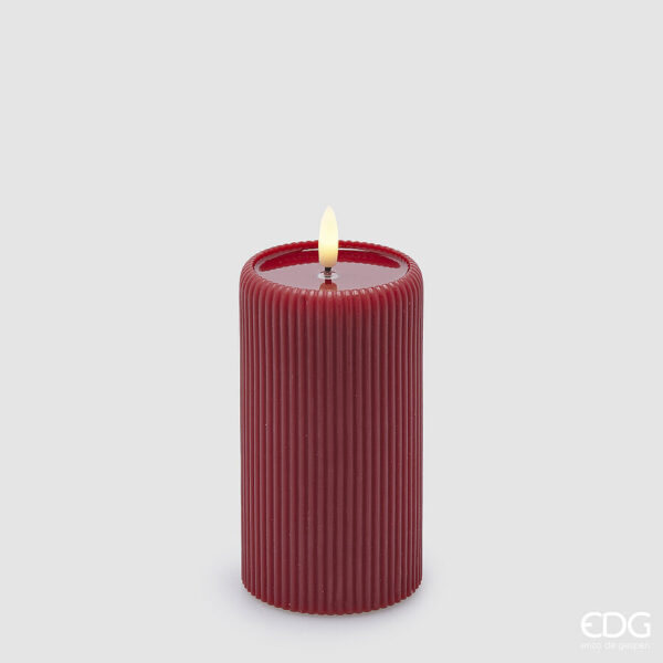 Candela led-red-h.13x7,5 cm-con telecomando-edg