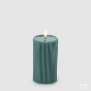 Candela led-green-h.13x7,5 cm-con telecomando-edg