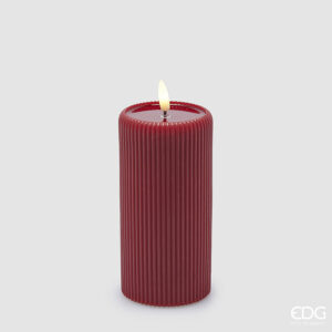 Candela led-red-h.15x7,5 cm-con telecomando-edg