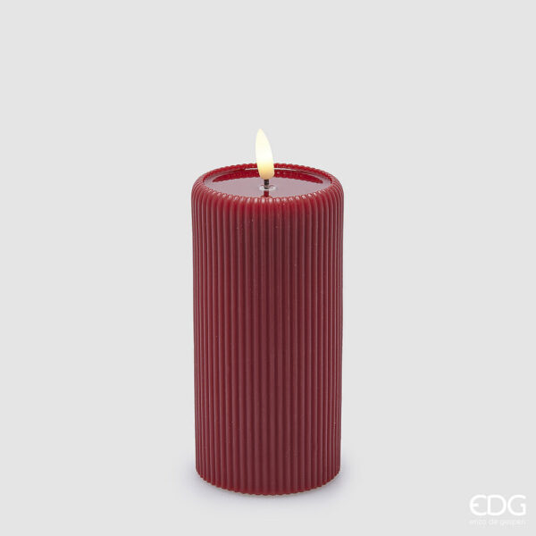 Candela led-red-h.15x7,5 cm-con telecomando-edg