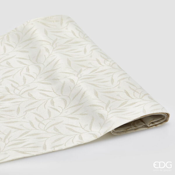 Runner foglie oro-40x150 cm-poliestere-edg