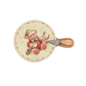 Tagliere coccole-porcellana bamboo inox-20x29,5 cm-brandani
