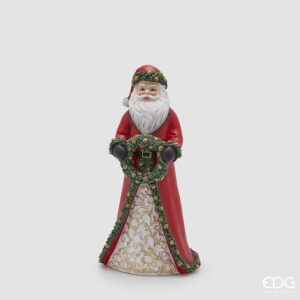 Babbo corona-h.39x20x16 cm-green red-poliresina-edg