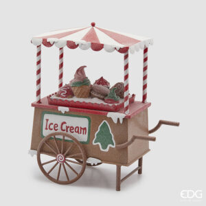 Carretto gelati marzapane-h.38x33,5x18 cm-poliresina-edg
