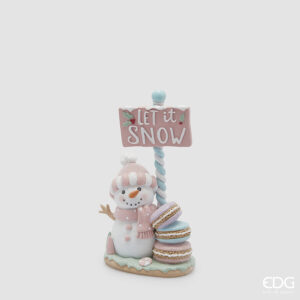 Uomo neve candy-h.27x16x9,5 cm-poliresina-edg