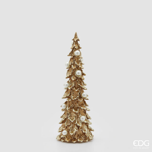 Pino con perle-gold-h.48x18 cm-poliresina-edg