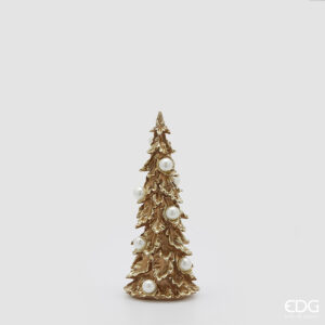 Pino con perle-gold-h.34x13 cm-poliresina-edg