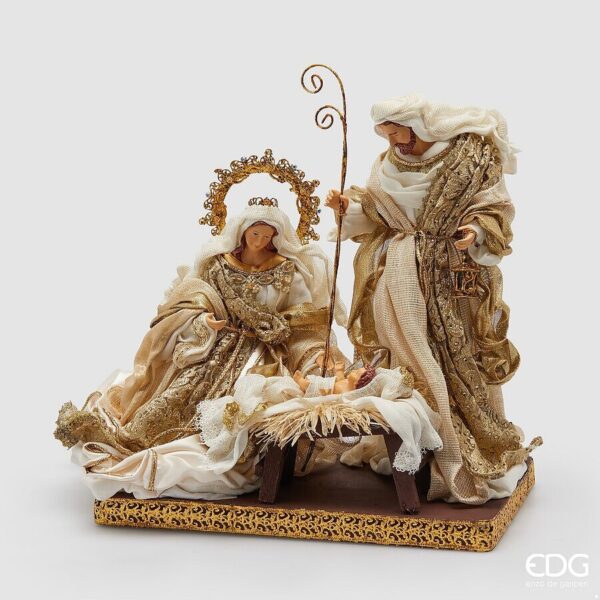 Nativita'-light gold-h.39x37x21 cm-edg