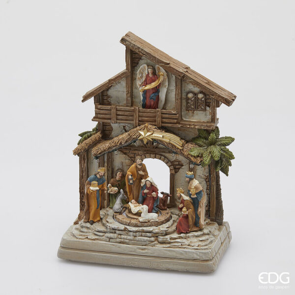 Diorama presepe-musica+movimento+led-28x21x12,5 cm-edg