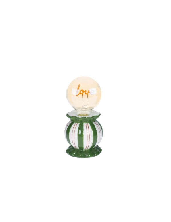 Lampada love-verde-ceramica vetro-9x18 cm-brandani