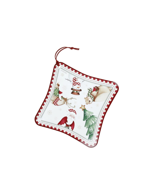 Sottopentola decoro racconti-ceramica sughero-20x20 cm-brandani