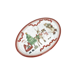 Vassoio ovale-racconti-melamina-35x25x2 cm-brandani