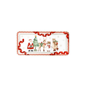Vassoio rettangolare-racconti-40x18 cm-new bone china-brandani