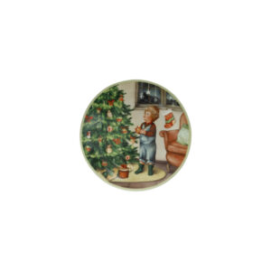 Piattino cuccioli-bimbo alberello-porcellana-19 cm-brandani