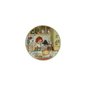 Piattino cuccioli-bimbi pasticceri-porcellana-diam.19 cm-brandani
